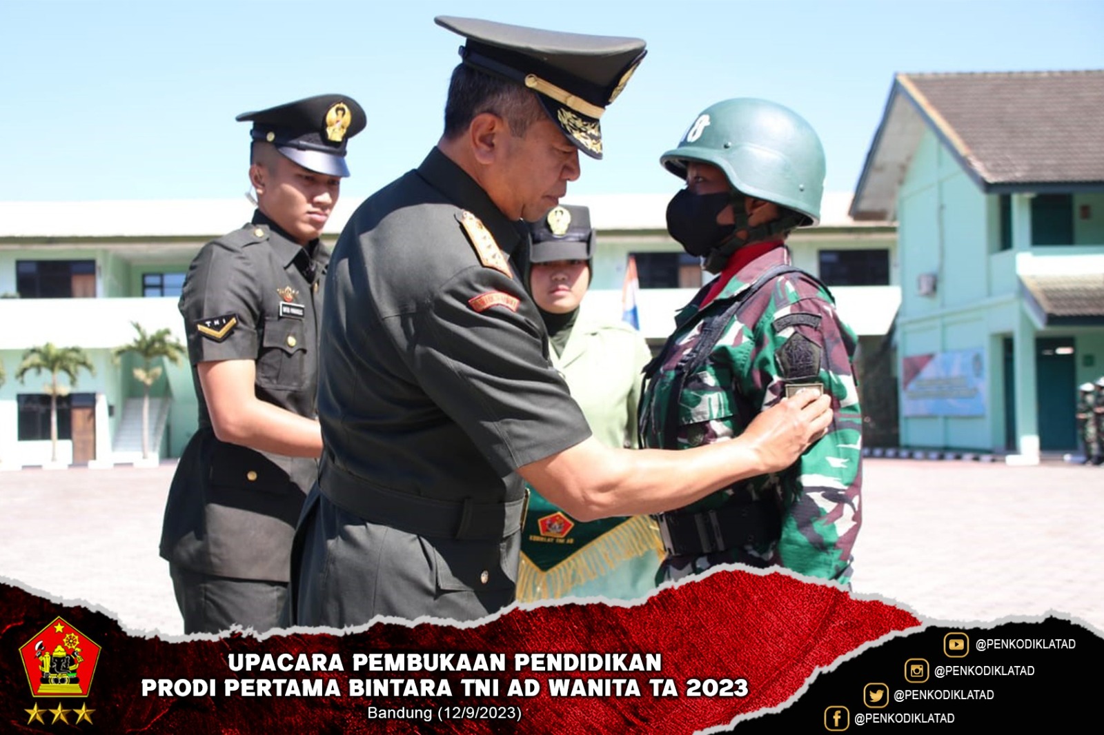 Upacara Pembukaan Pendidikan Prodi Pertama Bintara TNI AD Wanita TA 2023