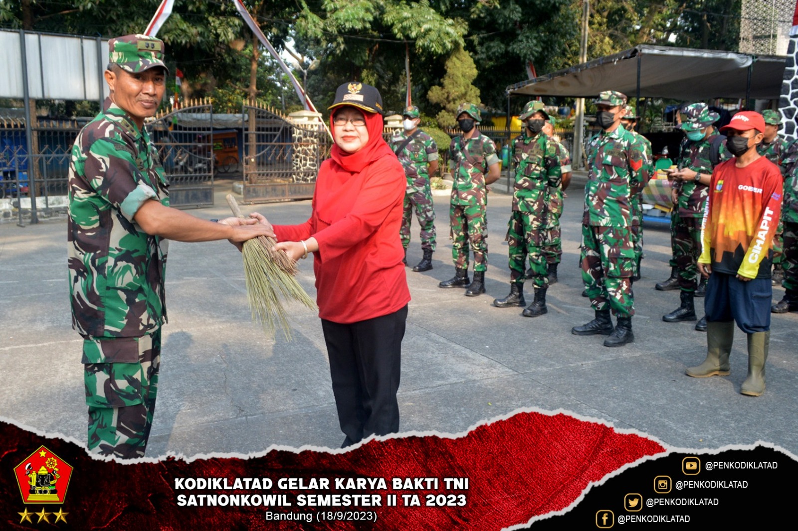 Kodiklatad Gelar Karya Bakti TNI Satnonkowil Semester II TA 2023