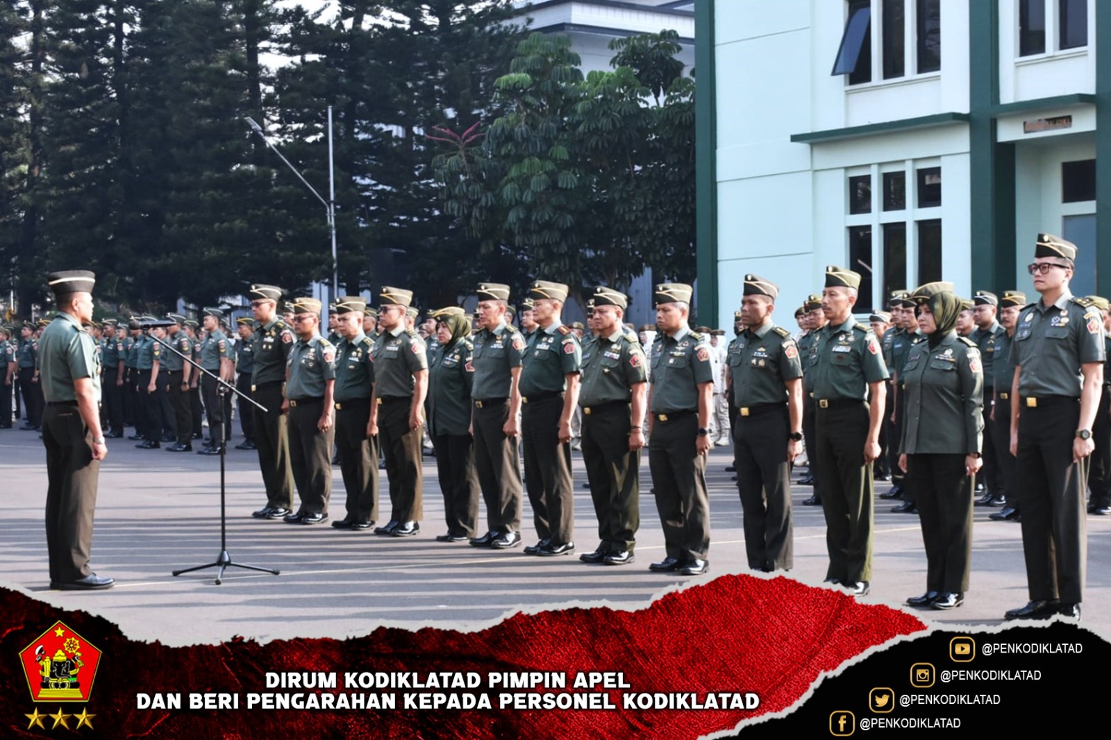 Dirum Kodiklatad Pimpin Apel dan Beri Pengarahan Kepada Personel Kodiklatad