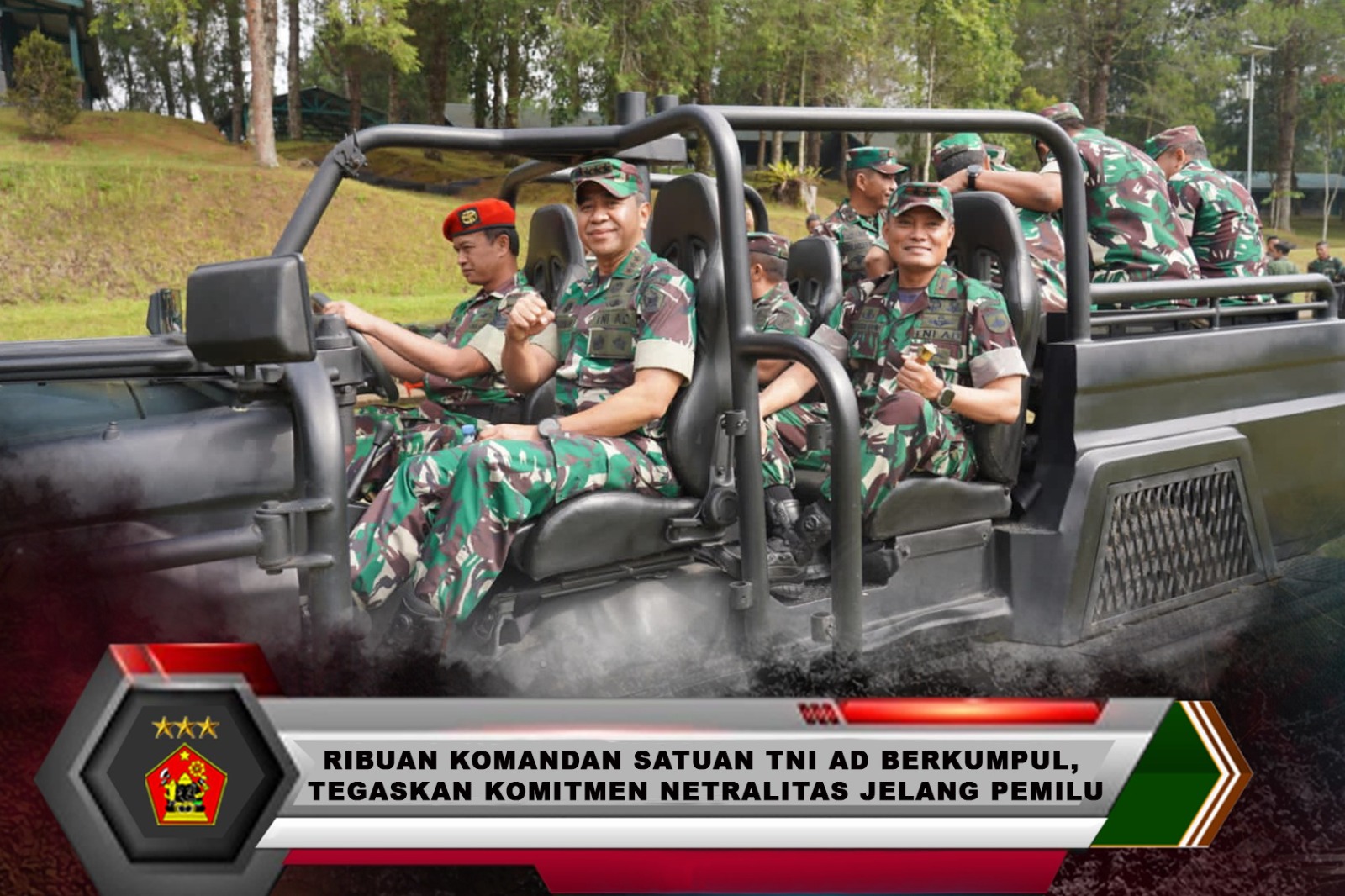 Ribuan Komandan Satuan TNI AD Berkumpul Tegaskan Komitmen Netralitas Jelang Pemilu