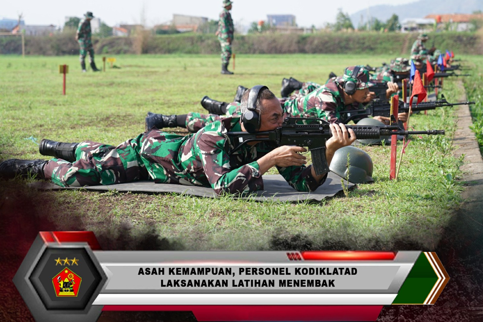 Asah Kemampuan Personel Kodiklatad Laksanakan Latihan Menembak