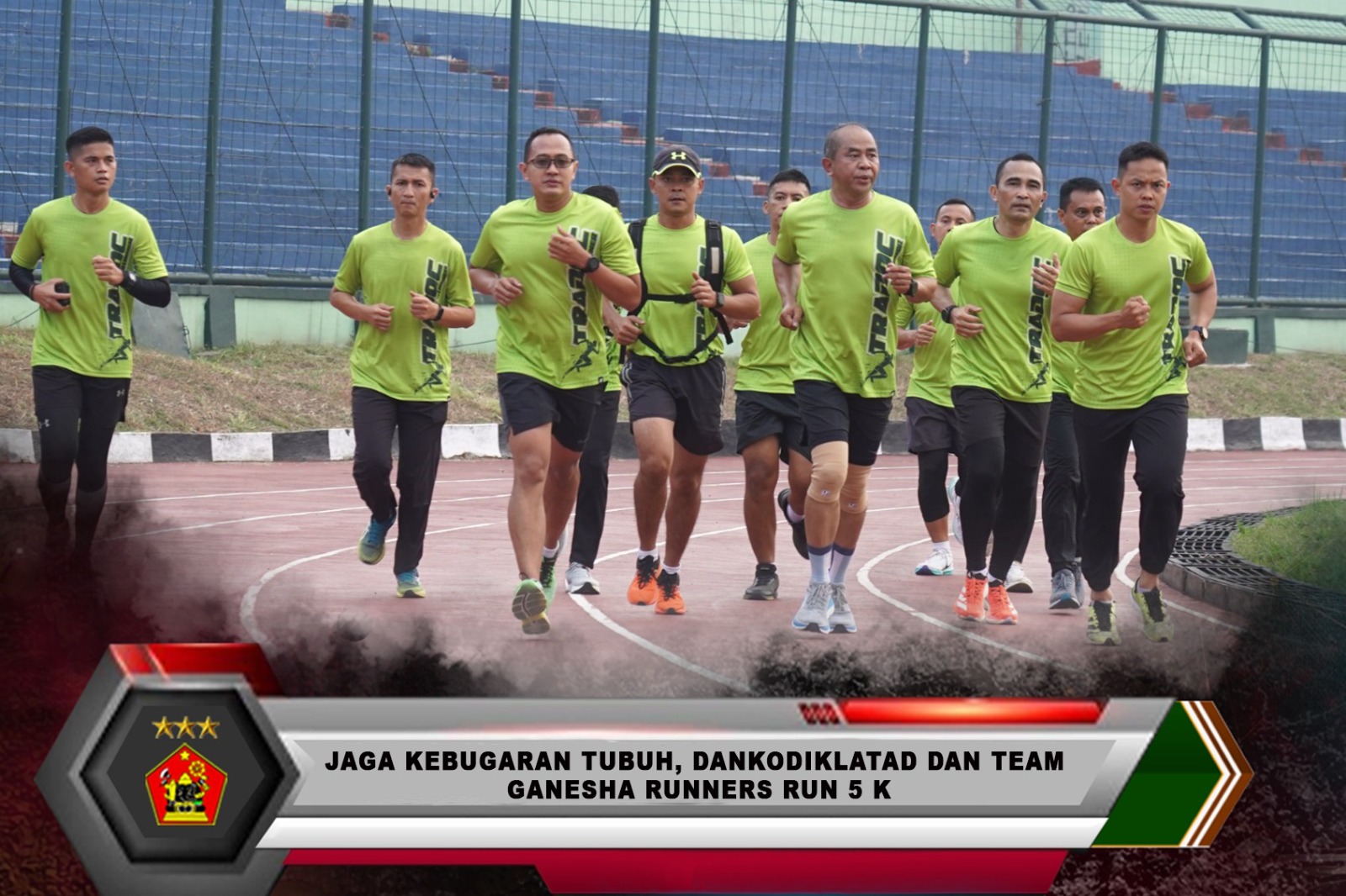 Jaga Kebugaran Tubuh Dankodiklatad dan Team Ganesha Runners Run 5K 