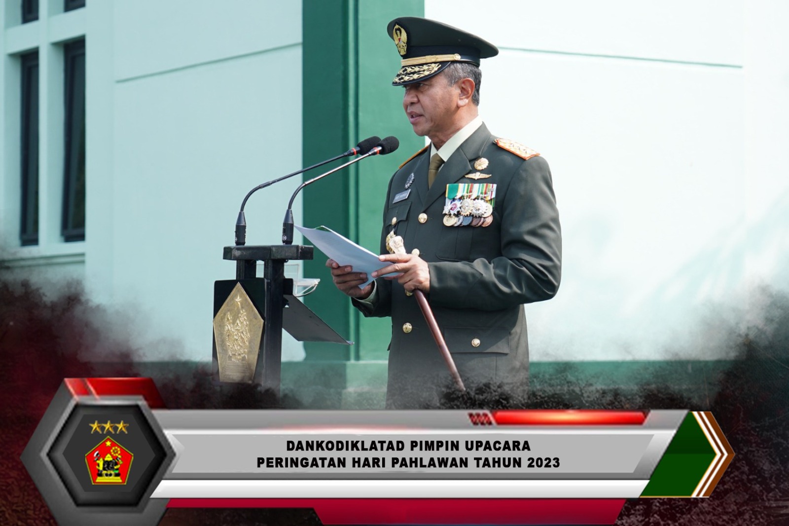 Dankodiklatad Pimpin Upacara Peringatan Hari Pahlawan Tahun 2023