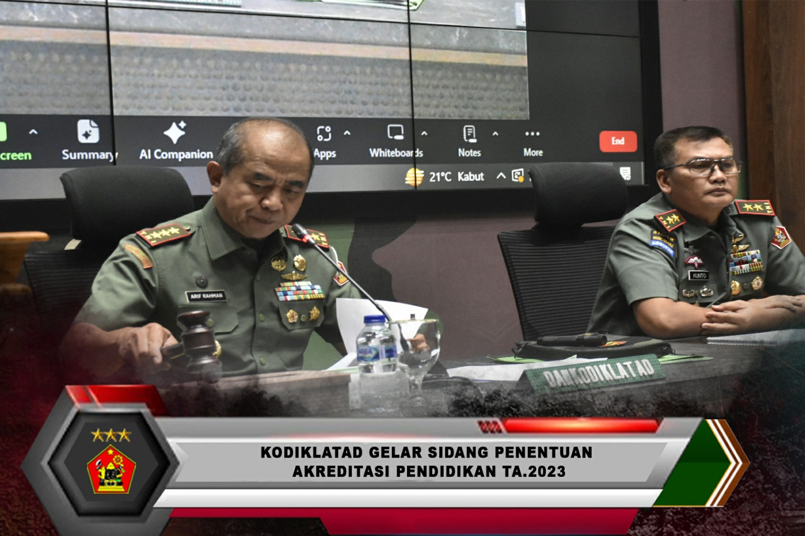 Kodiklatad Gelar Sidang Penentuan Akreditasi Pendidikan TA 2023