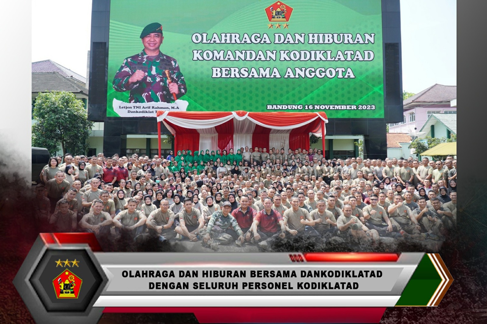 Olahraga dan Hiburan Bersama Dankodiklatad Dengan Seluruh Personel Makodiklatad