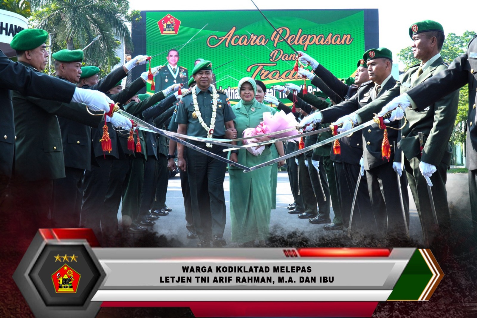 Warga Kodiklatad Melepas Letjen TNI Arif Rahman MA dan Ibu