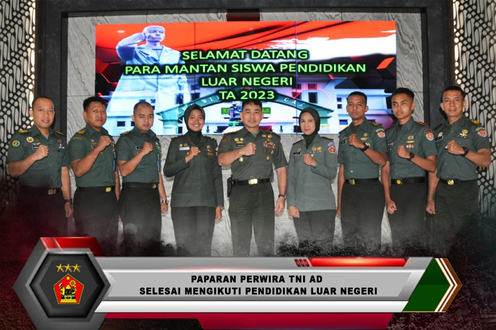 PAPARAN PERWIRA TNI AD SELESAI MENGIKUTI PENDIDIKAN LUAR NEGERI