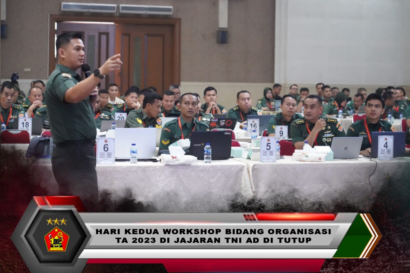Hari Kedua Workshop Bidang Organisasi TA 2023 Di Jajaran TNI AD Di Tutup