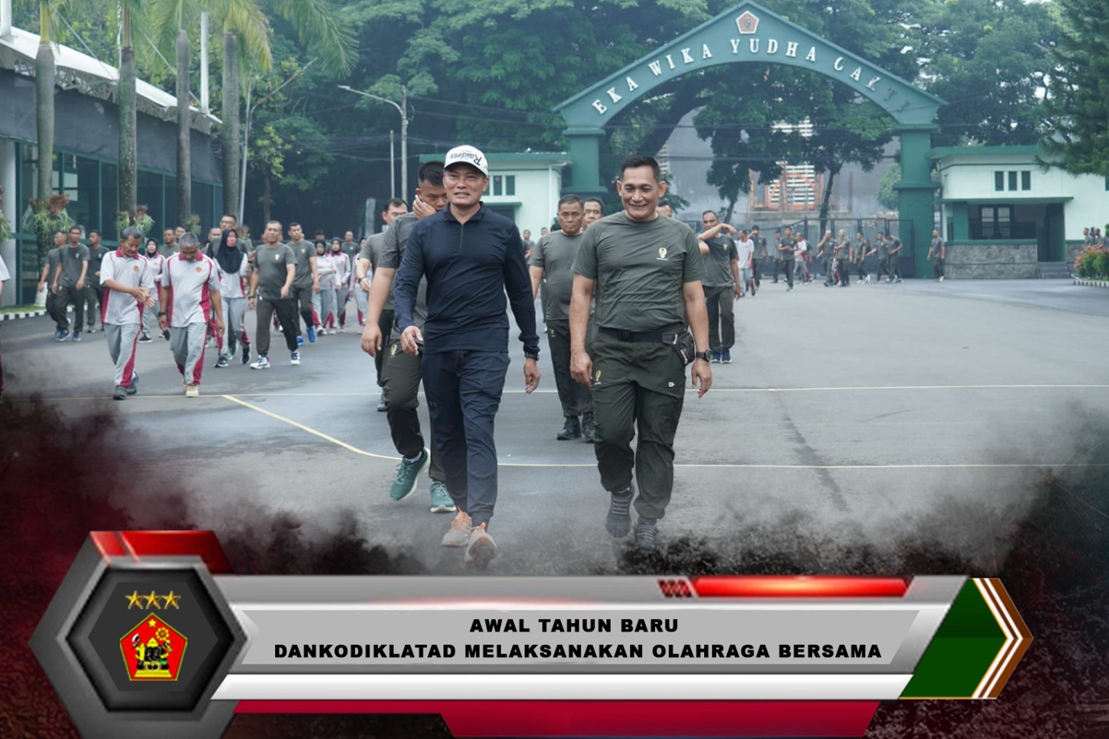 Awal Tahun Baru Dankodiklatad Melaksanakan Olahraga Bersama