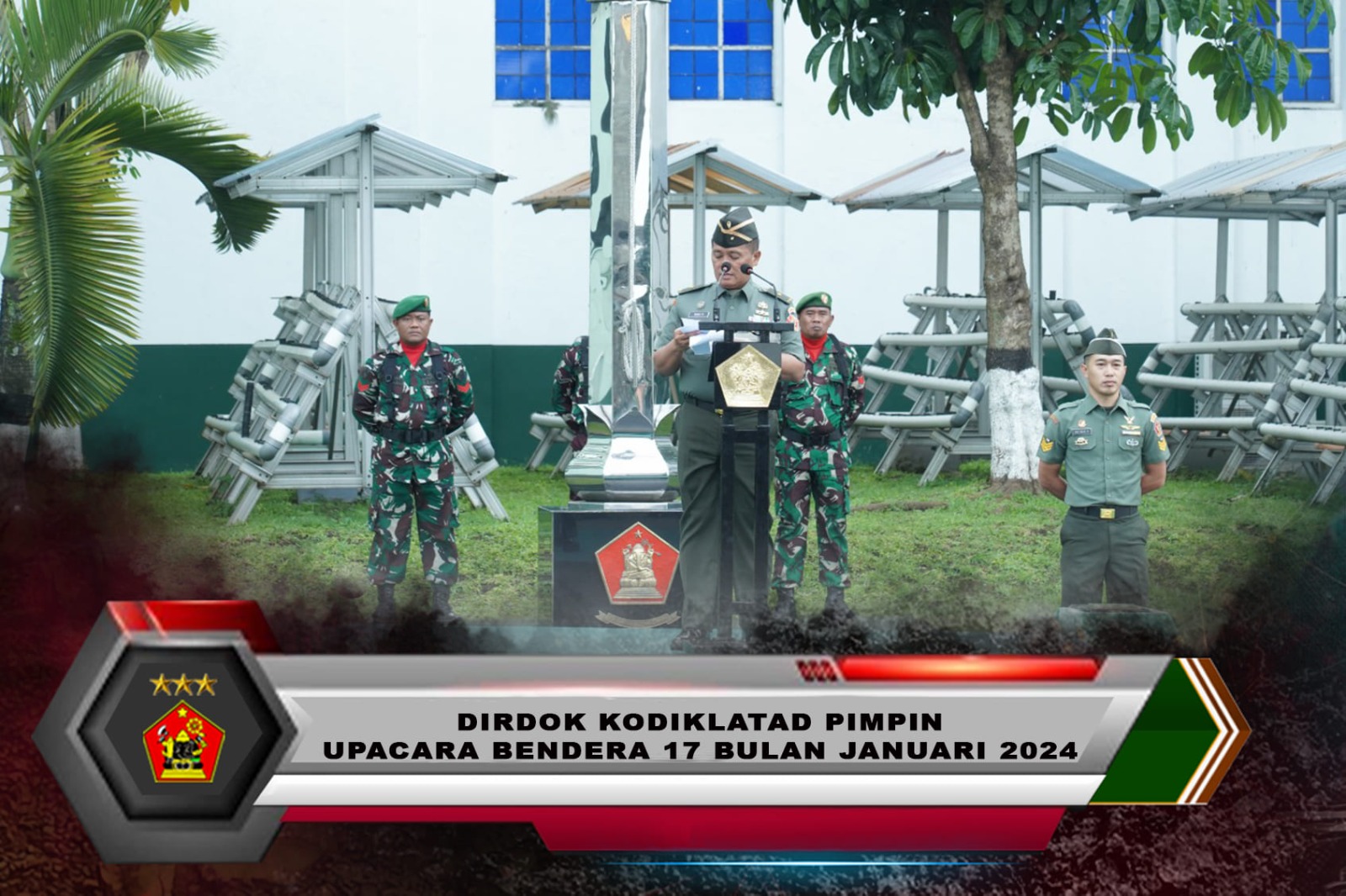 DIRDOK KODIKLATAD PIMPIN UPACARA 17 BULAN JANUARI 2024