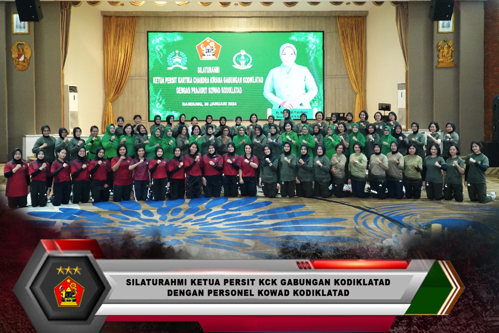 SILATURAHMI KETUA PERSIT KCK GABUNGAN KODIKLATAD DENGAN PERSONEL KOWAD KODIKLATAD