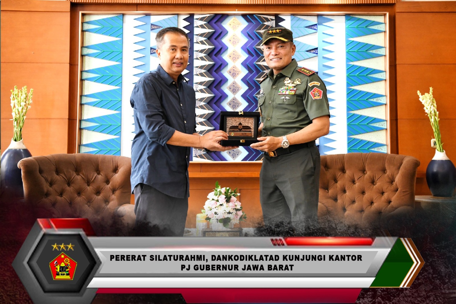 PERERAT SILATURAHMI DANKODIKLATAD KUNJUNGI KANTOR PJ GUBERNUR JAWA BARAT