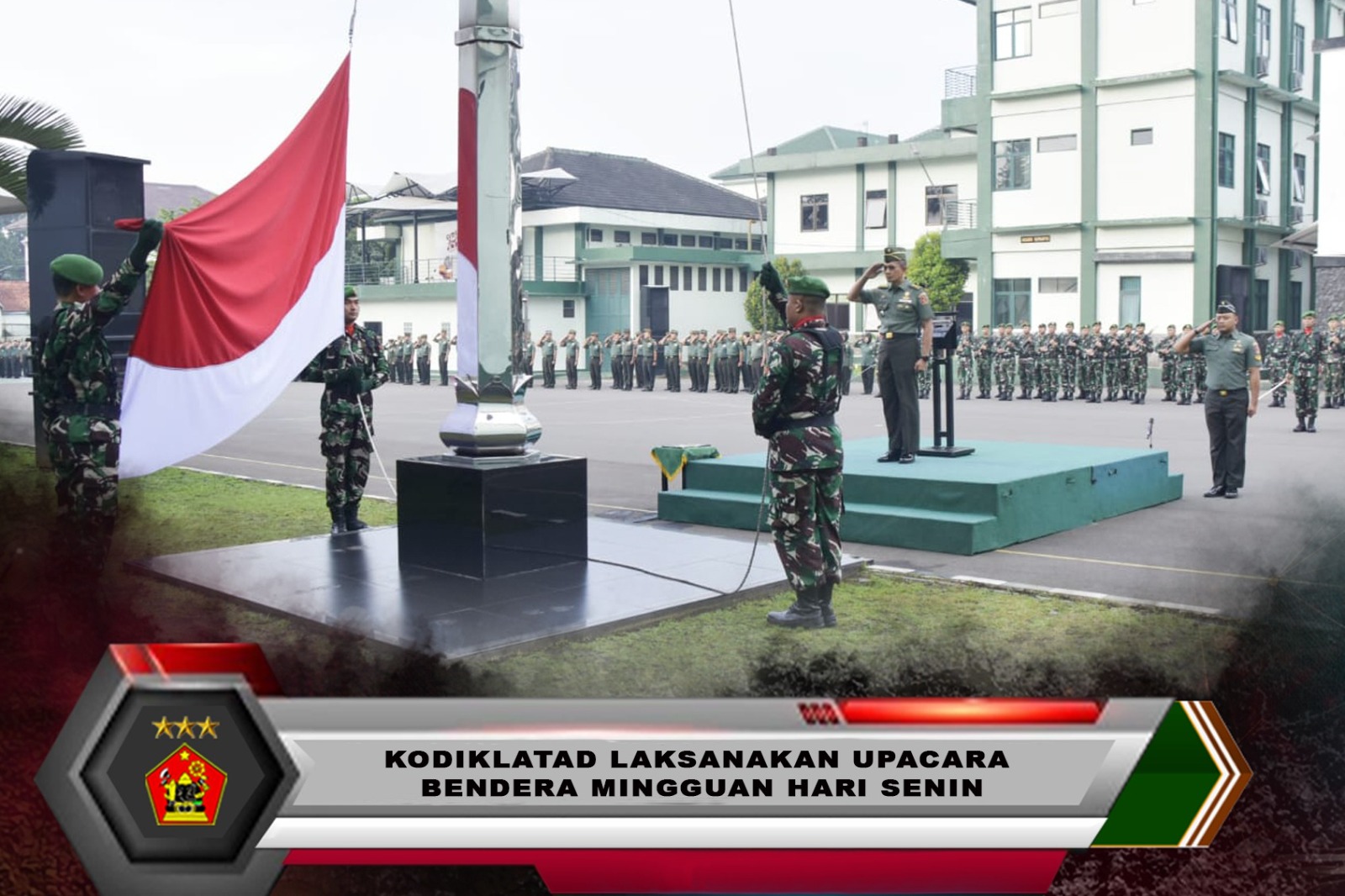 KODIKLATAD MELAKSANAKAN UPACARA BENDERA MINGGUAN HARI SENIN