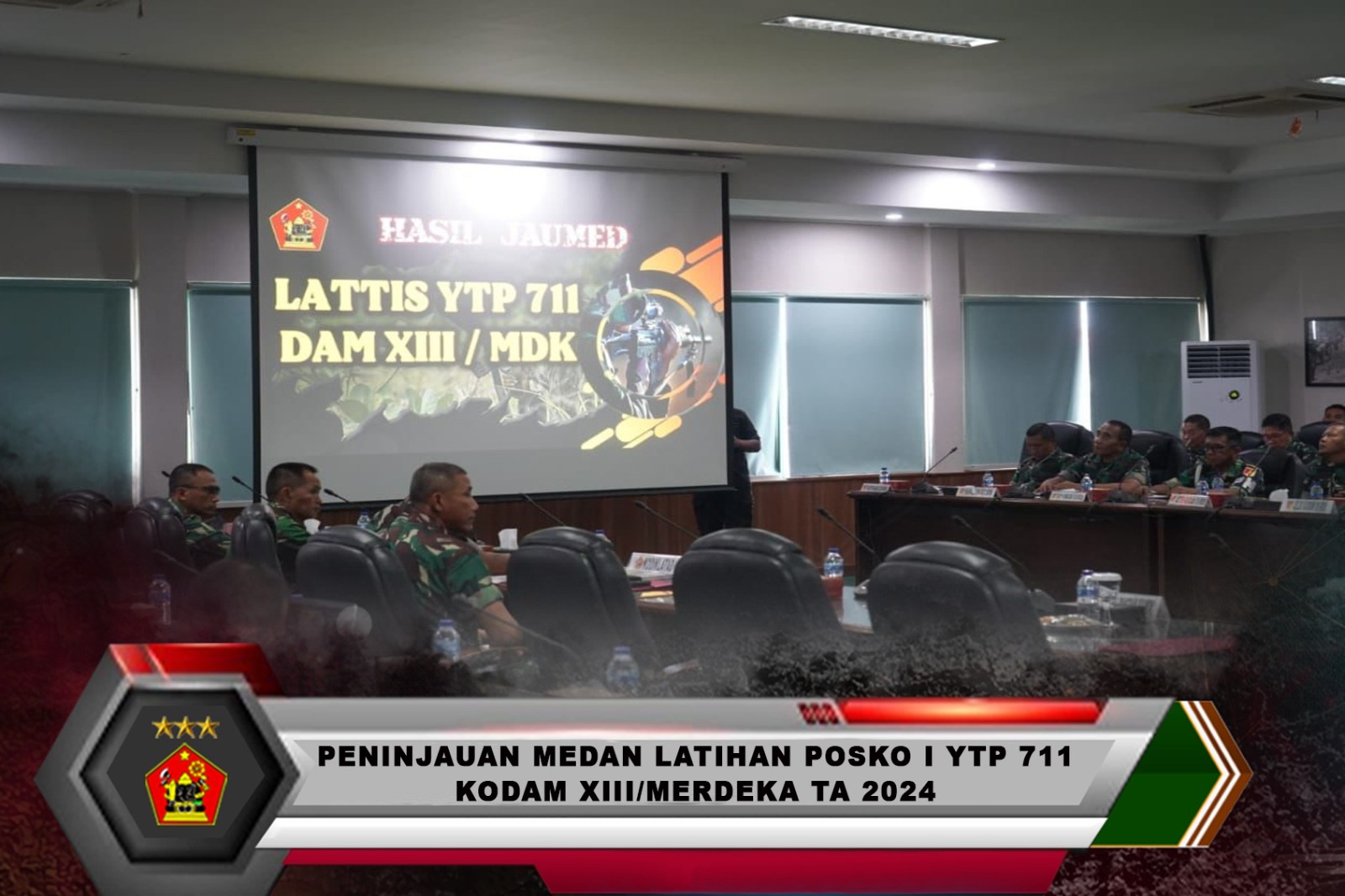PENINJAUAN MEDAN LATIHAN POSKO I YTP 711 KODAM XIII/MERDEKA TA 2024